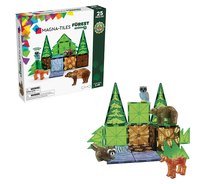Magna-tilesa Magna-tiles Forest Animals 25-Piece Magnetic Construction Set, Ages 3+