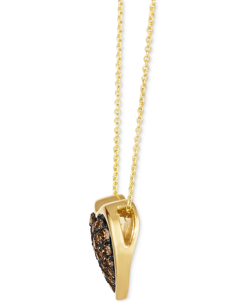 Le Vian Godiva x Chocolate Ganache Heart Pendant Necklace Featuring Diamond (5/8 ct. t.w.) 14k Gold (Also Available Rose Gold)
