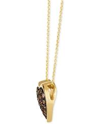 Le Vian Godiva x Chocolate Ganache Heart Pendant Necklace Featuring Diamond (5/8 ct. t.w.) 14k Gold (Also Available Rose Gold)
