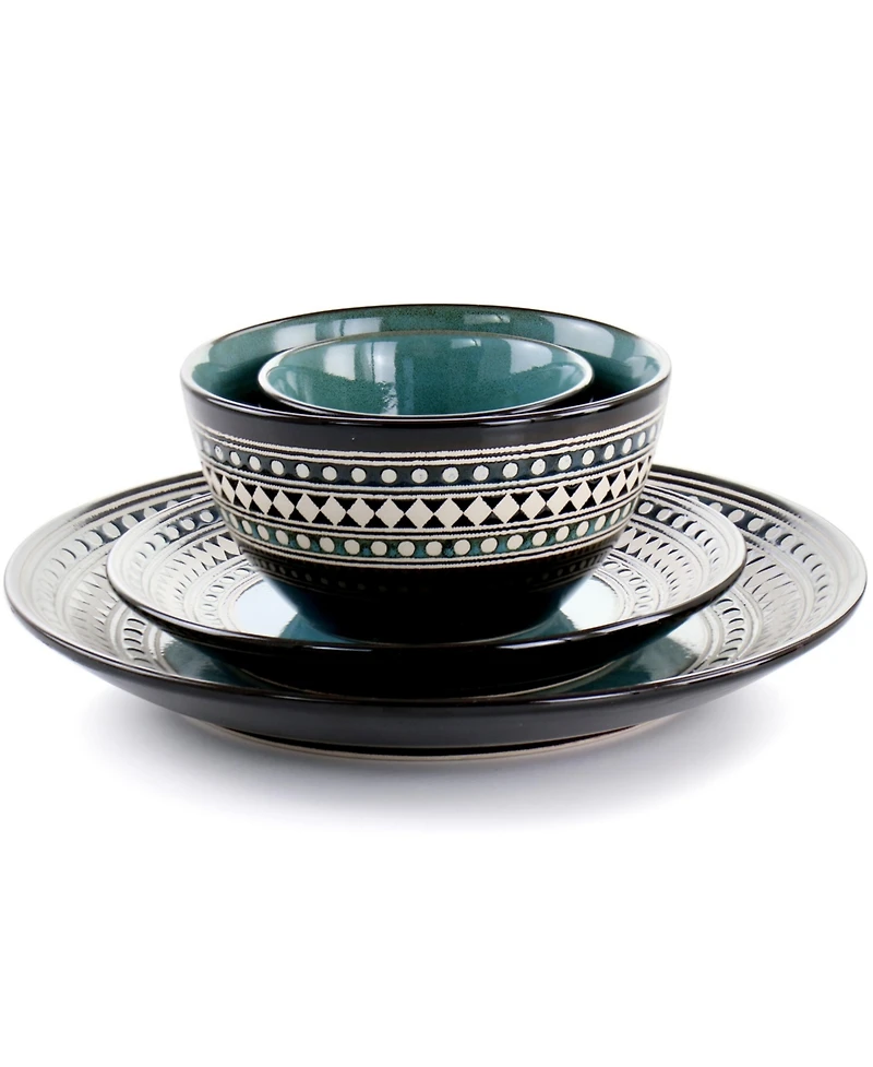 Elama Sage 16 Pc. Dinnerware Set, Service for 4