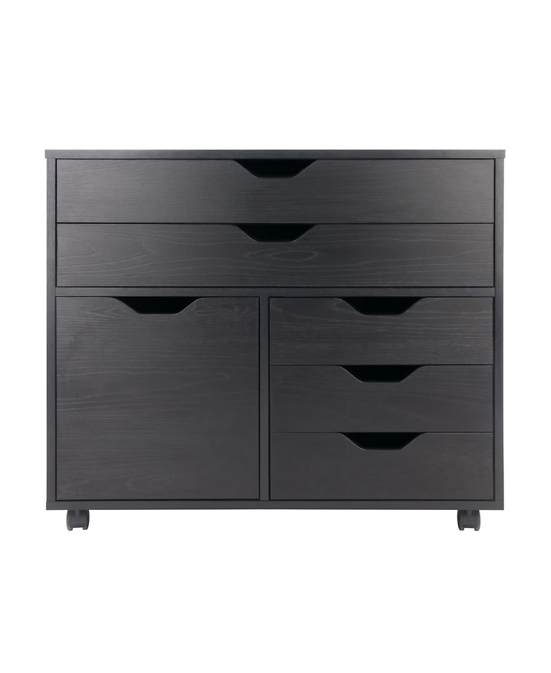 Winsome Halifax 26.3" Wood 3-Small 2-Wide Drawers Storage Cabinet