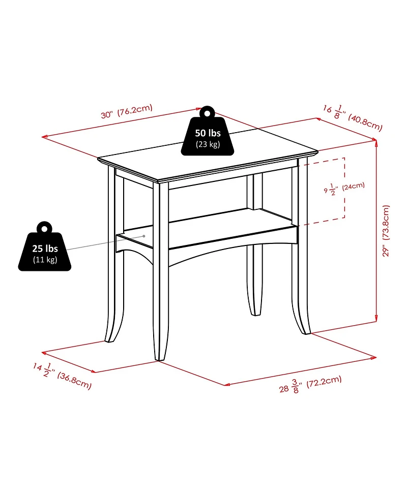 Winsome Camden 29.06" Wood Console Table