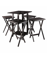 Winsome Sophia 5-Piece Wood Drop Leaf Top Snack Table Set