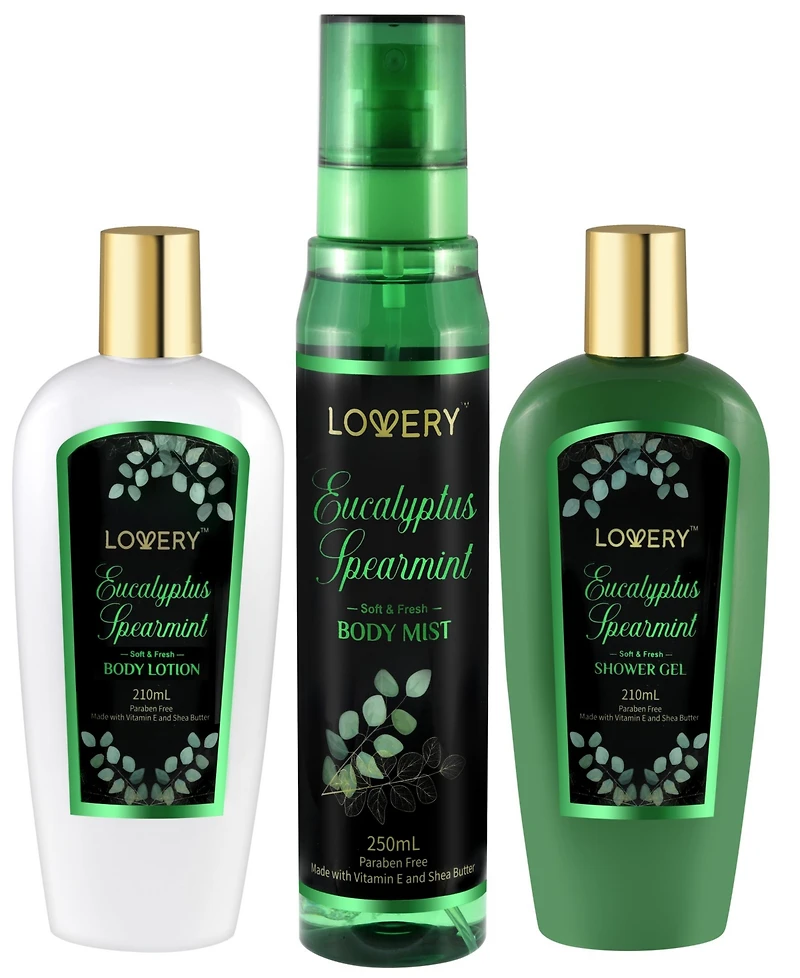 Lovery 3-Pc. Eucalyptus Spearmint Bath & Body Set