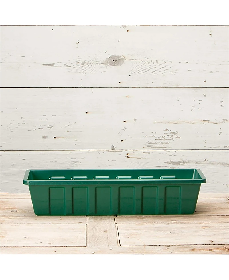 Novelty Polypro Plastic Hunter Green Flower Box Planter Liner, 36 Inch