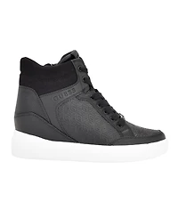 Guess Women's Blairin Logo Hidden Wedge Lace-up Sneakers