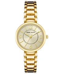 Anne Klein Gold-Tone Metal Alloy Link Bracelet Watch, 26MM