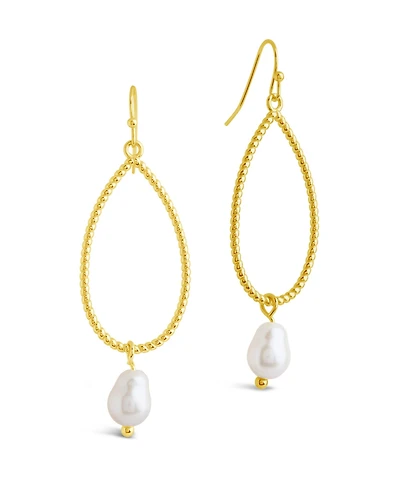 Sterling Forever Elyse Dangle Cultured Freshwater Pearl Earrings