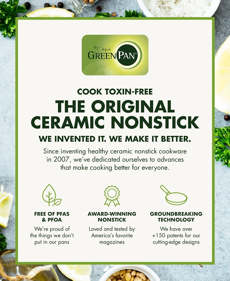 GreenPan Reserve Padova Ceramic 10" & 12" Nonstick Frypans, Set of 2