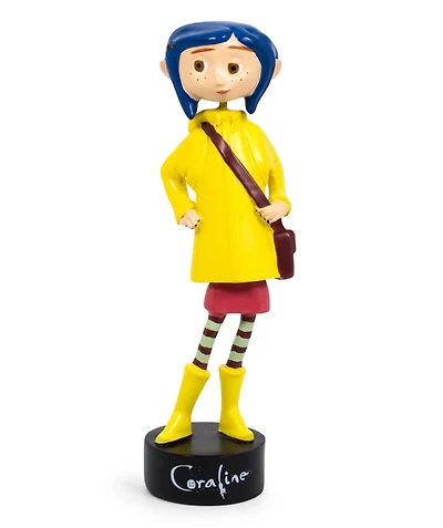 Surreal Entertainment Coraline in Rain Coat Pvc Bobble Figure for Adults Only | Collectible Bobblehead Action Figure, Desk Toy Accessories | 5 Inches