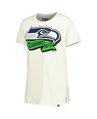 Women's New Era Cream Seattle Seahawks Chrome Sideline T-shirt