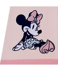 Lambs & Ivy Disney Baby Minnie Mouse Pink Appliqued Cotton Wearable Blanket