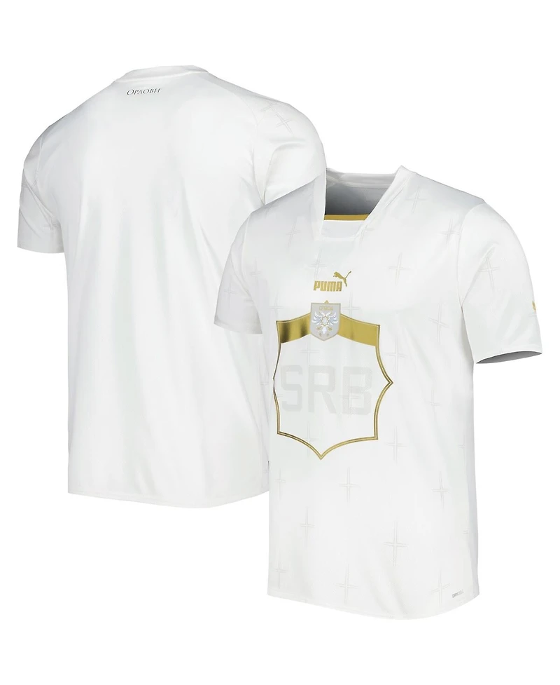 Men's Puma White Serbia National Team 2022/23 Away Replica Jersey