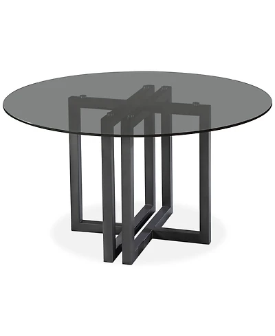 Emila 54" Glass Round Dining Table, Created for Macy's