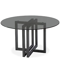 Emila 54" Glass Round Dining Table, Created for Macy's