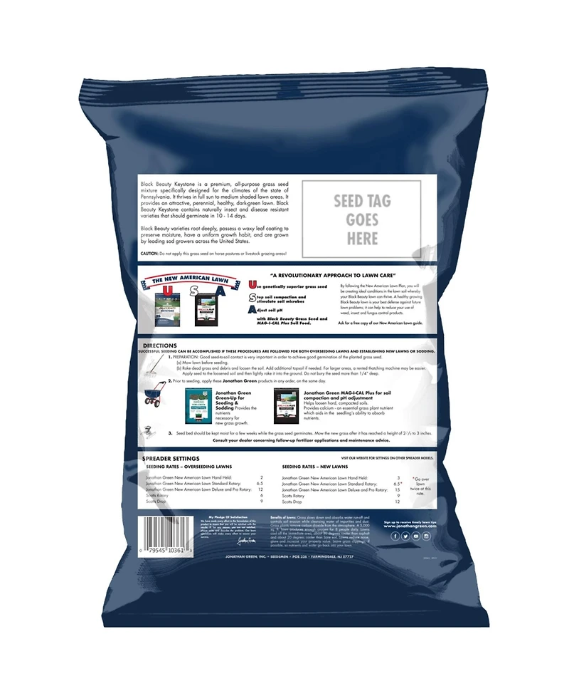 Jonathan Green Black Beauty Keystone Pennsylvania Grass Seed Mix