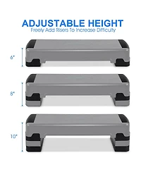 35'' Fitness Aerobic Step Cardio Adjustable 6"-8"-10"