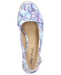 Easy Street Women's Devlin Espadrille Wedge Sandals - Blue, Purple