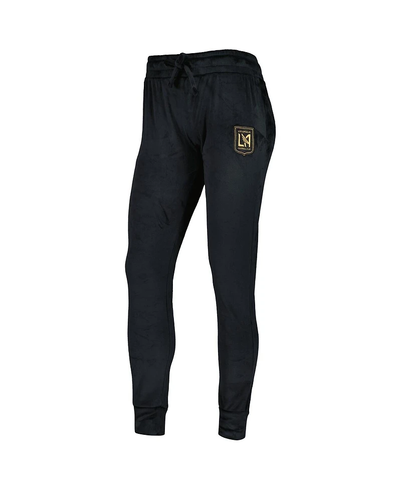 Women's Concepts Sport Black Lafc Intermission Velour Cuffed Pants