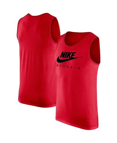 Men's Nike Red Georgia Bulldogs Futura Performance Scoop Neck Tank Top