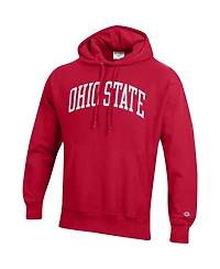 Men's Champion Scarlet Ohio State Buckeyes Big and Tall Reverse Weave Fleece Pullover Hoodie Sweatshirt
