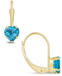 Macy's Gemstone Leverback Earrings 10K Yellow Gold