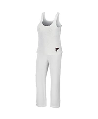 Women's Wear by Erin Andrews Cream Atlanta Falcons Cozy Scoop Neck Tank Top Pants Sleep Set