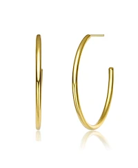 14K Gold Plated Open Hoop Earrings