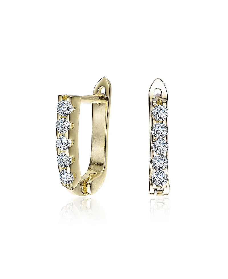 Clear Cubic Zirconia Extra Mini Hoop Earrings