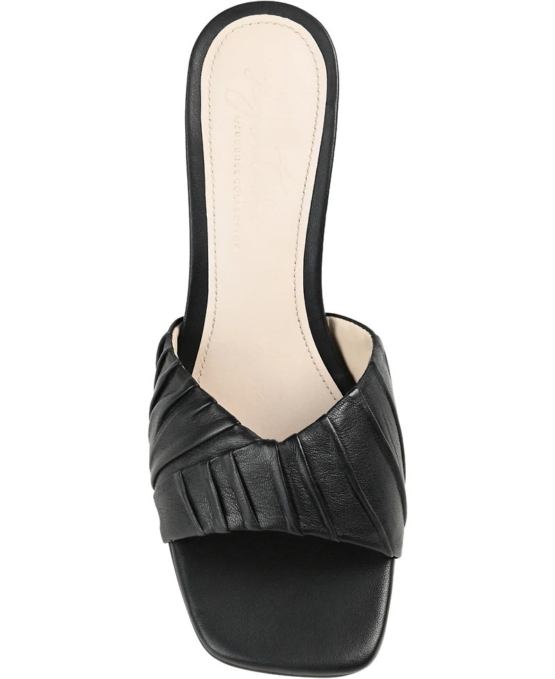 Journee Signature Women's Juliette Leather Open Toe Dress Sandals