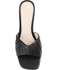 Journee Signature Women's Juliette Leather Open Toe Dress Sandals