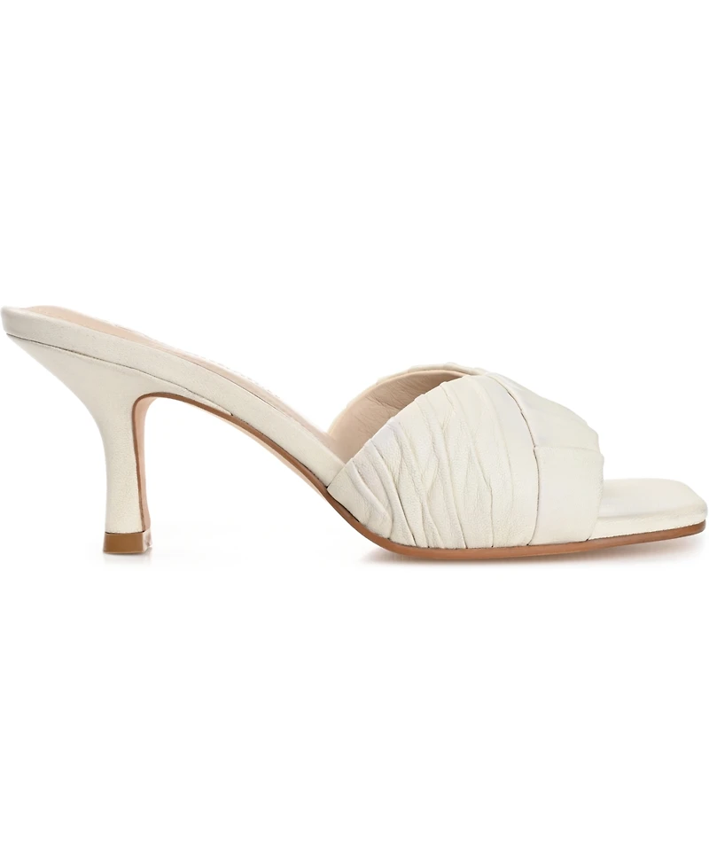 Journee Signature Women's Juliette Leather Open Toe Dress Sandals