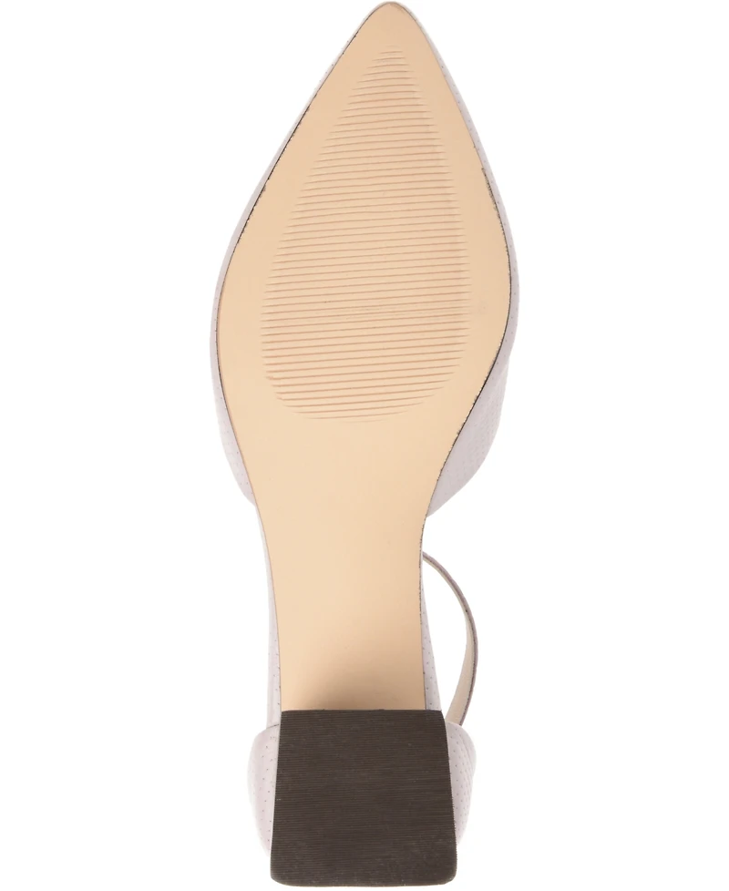 Journee Signature Women's Cameela Pointed Toe T Strap Block Heel Pumps