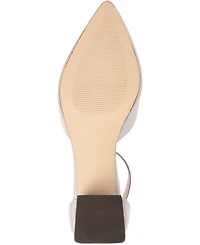 Journee Signature Women's Cameela Pointed Toe T Strap Block Heel Pumps