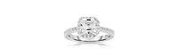 Sterling Silver Asscher-cut Cubic Zirconia Ring