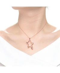 Classy Sterling Silver with Rhodium Plating Star Halo Necklace