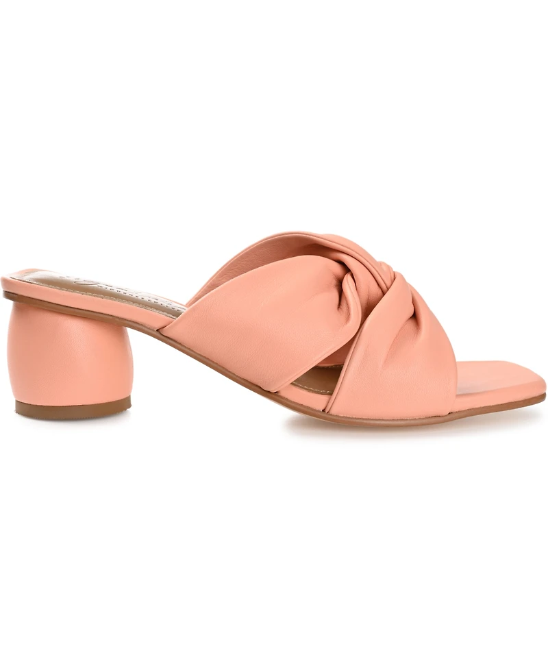Journee Signature Women's Charlize Twisted Slip On Dress Sandals