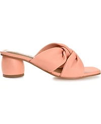 Journee Signature Women's Charlize Twisted Slip On Dress Sandals
