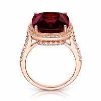 Sterling Silver Red Cubic Zirconia Statement Ring