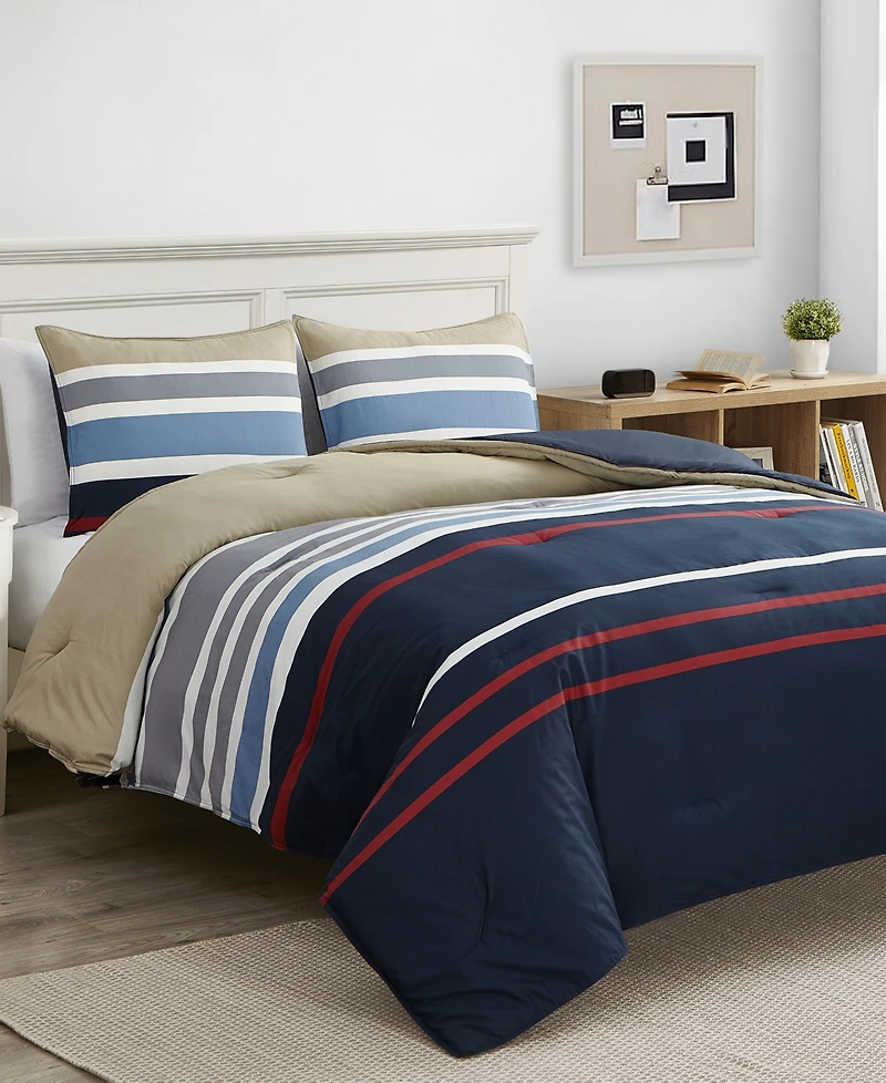 Nautica Bradford Reversible 3-Piece Duvet Cover Set, King