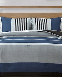 Nautica Rendon Reversible 3-Piece Duvet Cover Set, Full/Queen