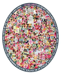 Eeboo Piece and Love Women March 500 Piece Round Circle Jigsaw Puzzle Set