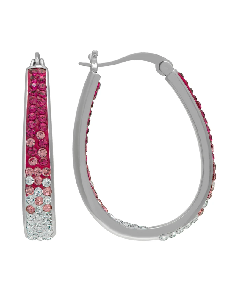 Macy's Women's Color Crystal Hoop Earrings