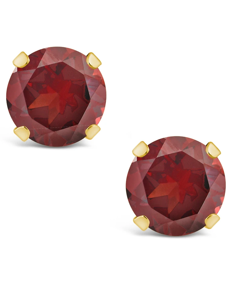 Macy's Gemstone Stud Earrings in 10k Yellow Gold