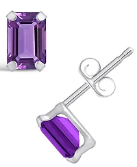 Macy's Gemstone Stud Earrings 10k White Gold