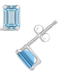Macy's Gemstone Stud Earrings 10k White Gold