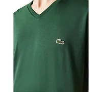 Men's Lacoste Classic V-Neck Soft Pima Cotton Tee Shirt
