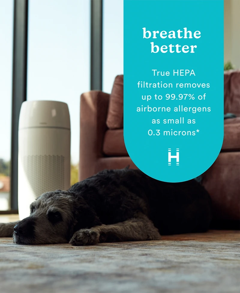 Homedics TotalClean PetPlus 5-in-1 Tower Air Purifier with Uv-c Light for Large Rooms