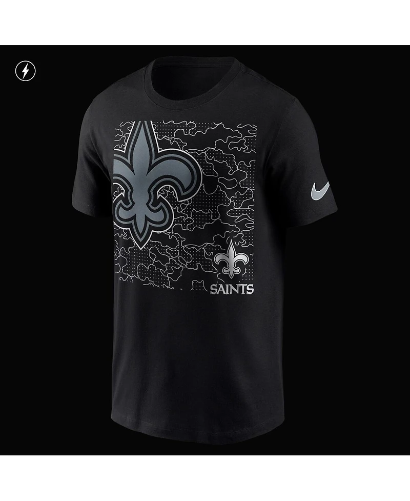 Men's Nike Black New Orleans Saints Rflctv T-shirt