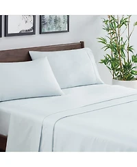 Rayon from Bamboo King Sheet Set, Ultra Silky Luxury Sheets, 1 Flat Sheet, Fitted 2 Pillowcases, Temperature Regulating, Breathable, Sustaina